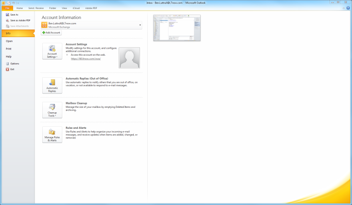 Outlook 2010 Signature Screen Shot 1